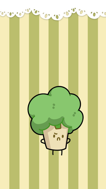 卡通西兰花壁纸设计