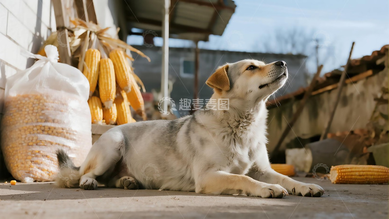 高清大图下载【趣麦麦图】动物百科之小白狗