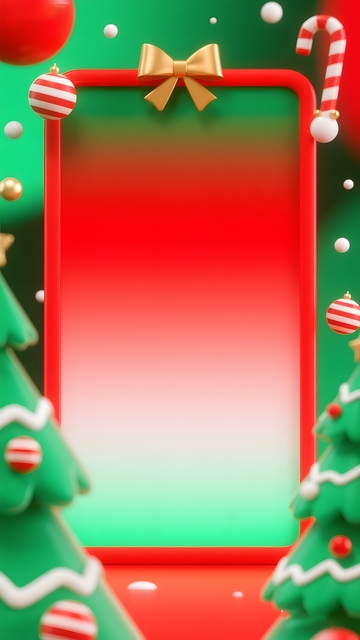 圣诞节红绿风格背景