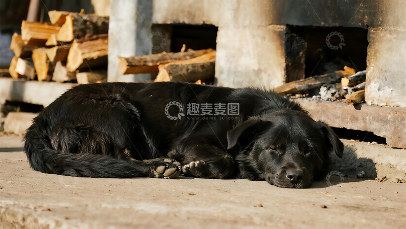 高清大图下载【趣麦麦图】动物百科之黑狗