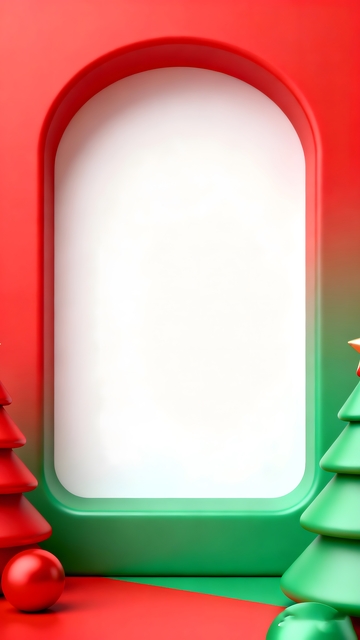 圣诞节简约拱门背景