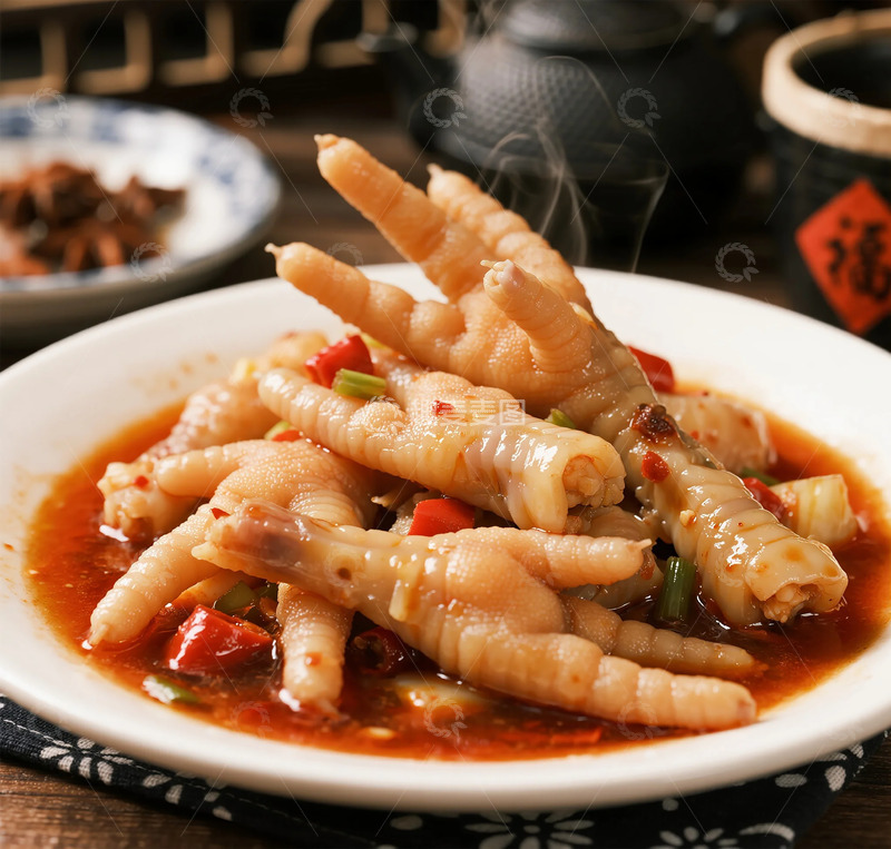 高清大图下载【趣麦麦图】中式辣味鸡爪美食摄影