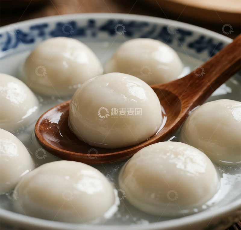 高清大图下载【趣麦麦图】汤圆美食特写摄影