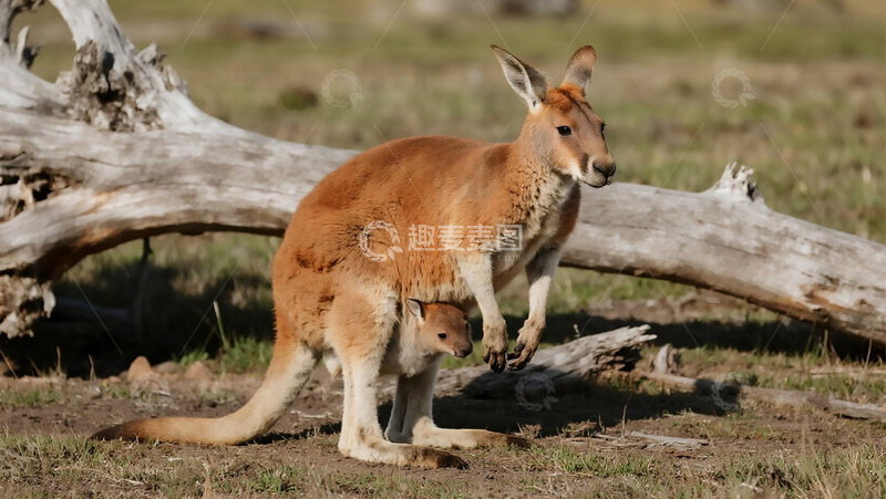 高清大图下载【趣麦麦图】生物百科之袋鼠