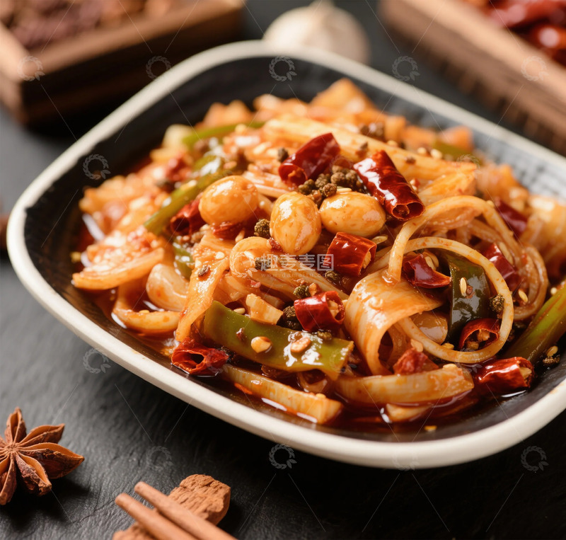 香辣米粉美食摄影