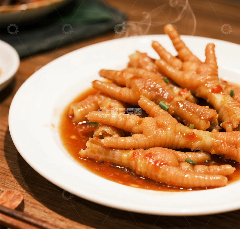 高清大图下载【趣麦麦图】中式美食红烧鸡爪