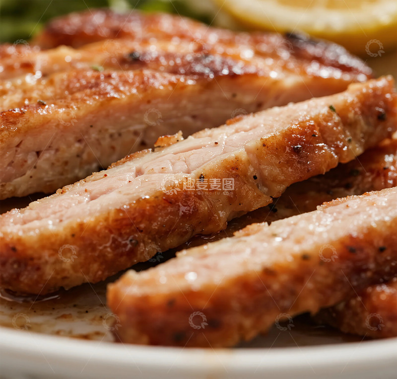 高清大图下载【趣麦麦图】金黄烤肉美食摄影