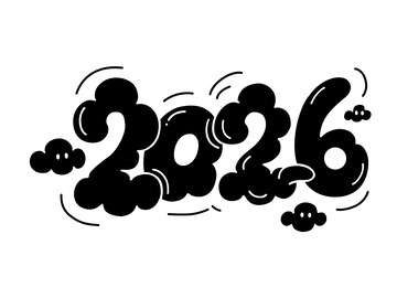 2026云朵形艺术字设计