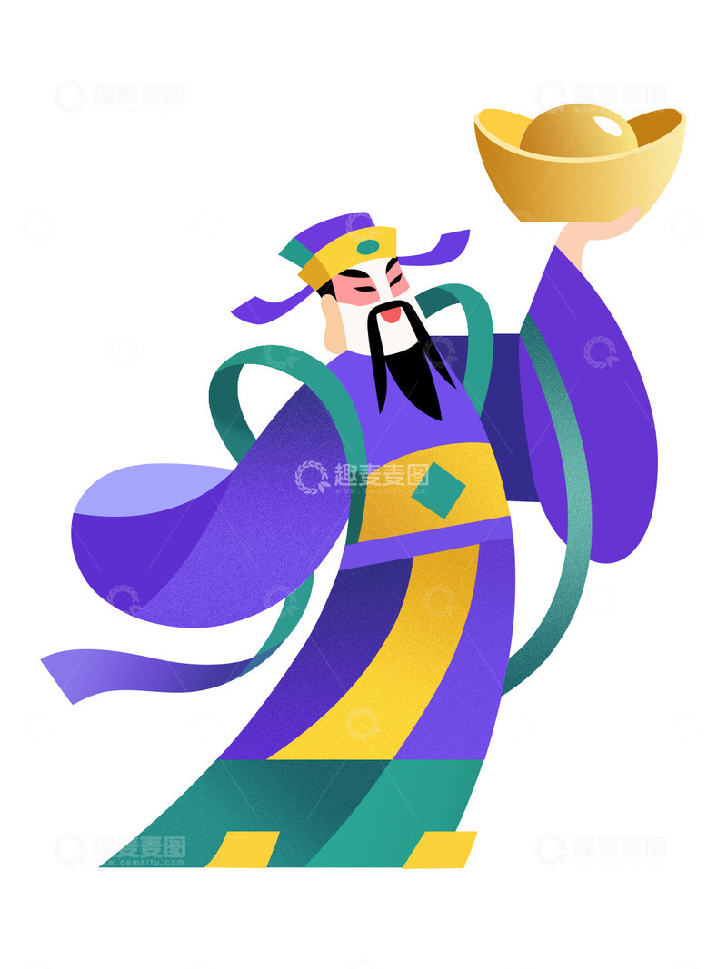 戏曲人物财神爷