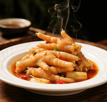中式辣味凤爪美食摄影