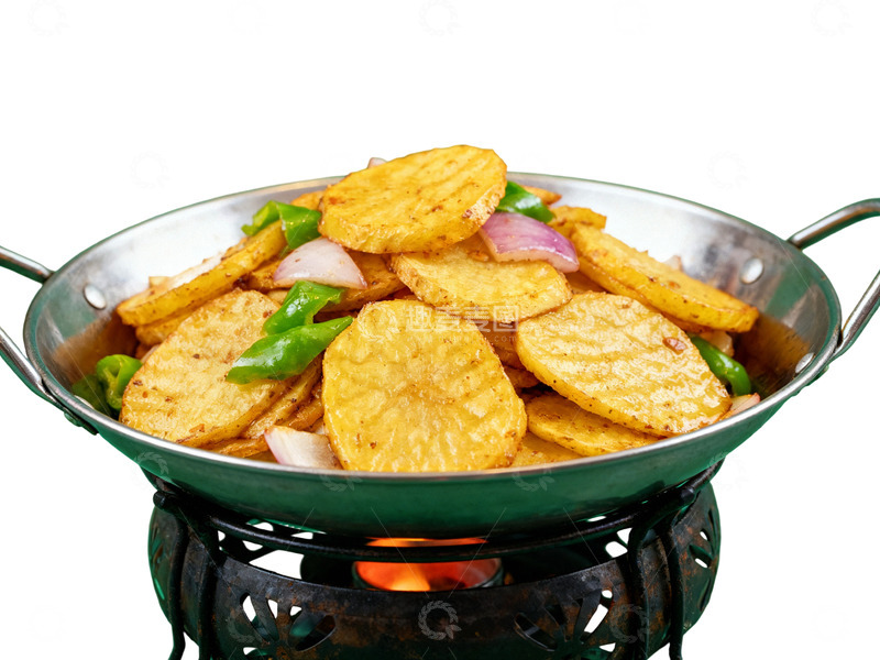 高清大图下载【趣麦麦图】免扣美食干锅土豆片1