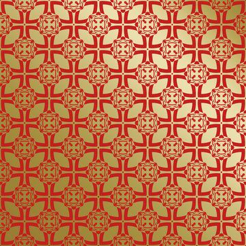 红金中式几何花纹背景图99