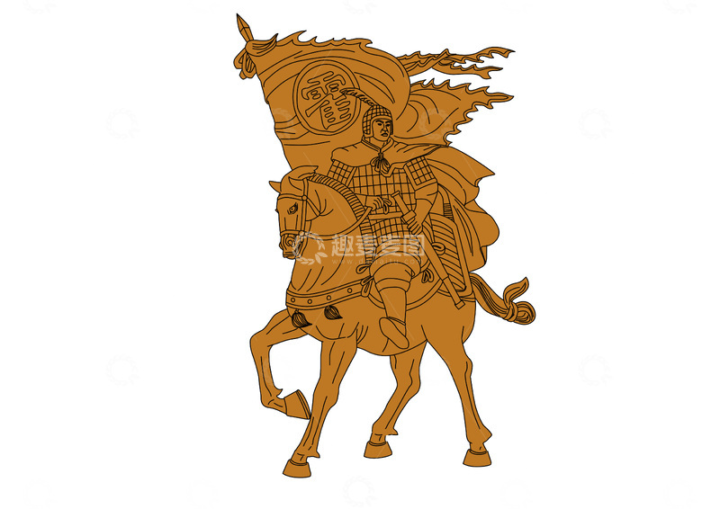 源文件下载【趣麦麦图】-浮雕人物线稿