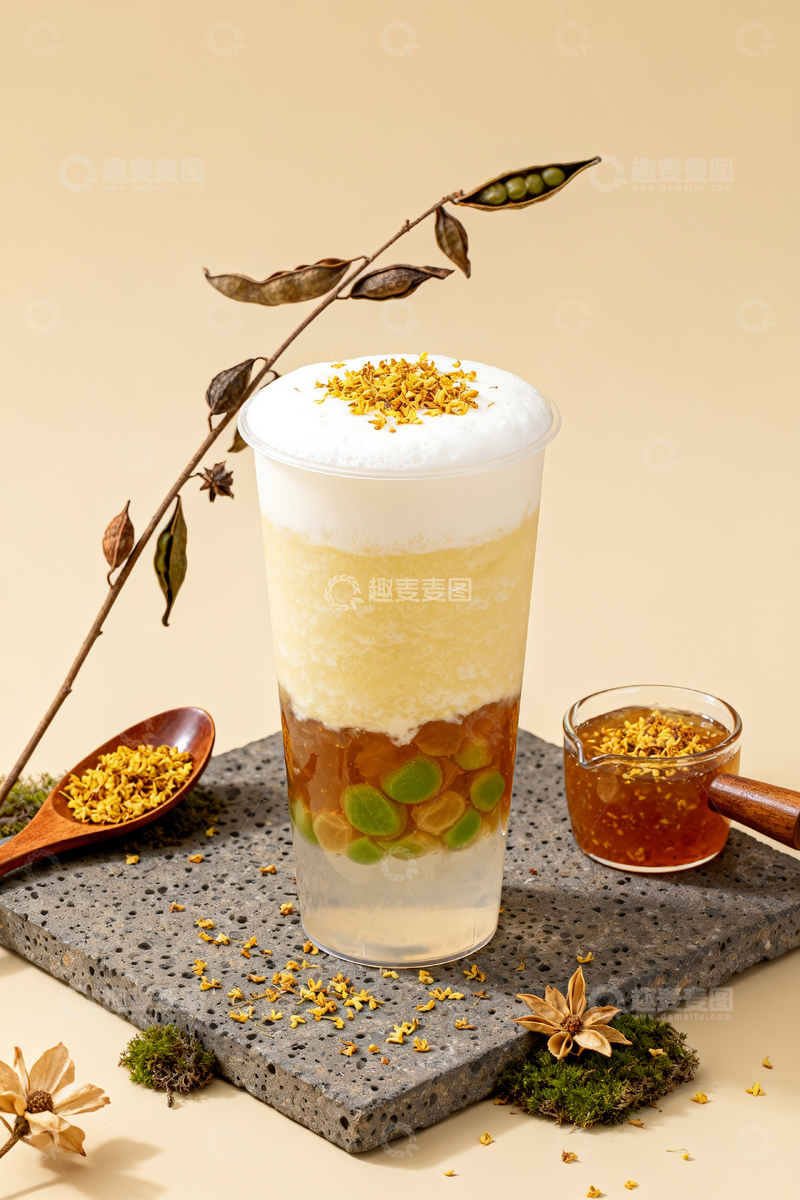 源文件下载【趣麦麦图】桂花风味茶饮2