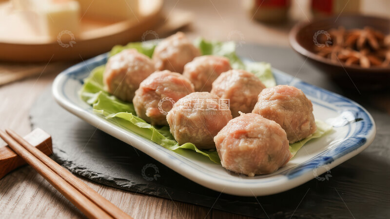 高清大图下载【趣麦麦图】-牛肉丸  浑圆   焦香  