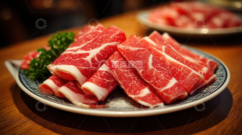 高清大图下载【趣麦麦图】牛肉卷  卷曲  多汁  