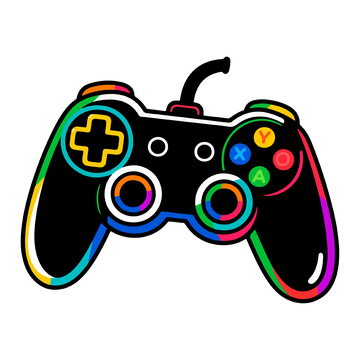 卡通风格游戏手柄矢量图