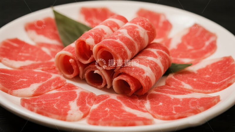 高清大图下载【趣麦麦图】牛肉卷  卷曲  鲜甜 