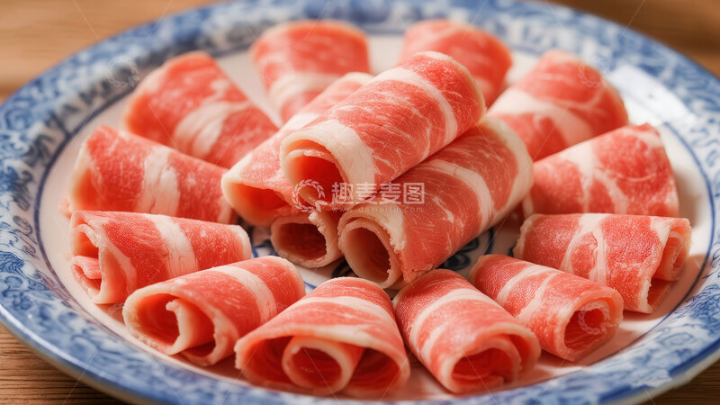 高清大图下载【趣麦麦图】羊肉卷  肥嫩  涮烫 