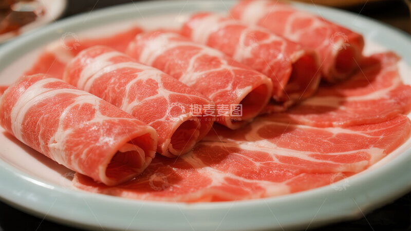 高清大图下载【趣麦麦图】羊肉卷  肥嫩  融雪 