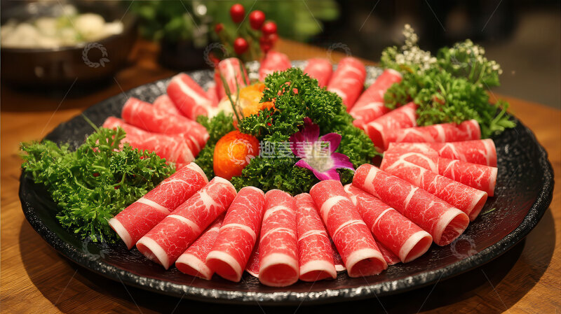 高清大图下载【趣麦麦图】羊肉卷  醇厚  膻香 