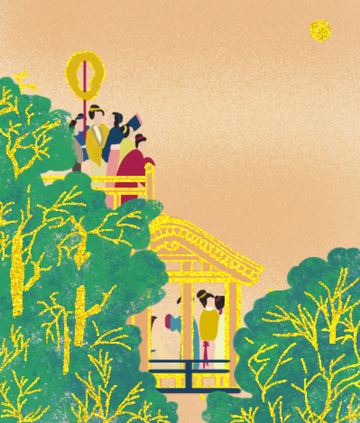 古风中秋登高赏月