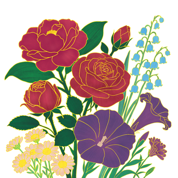 手绘花卉装饰画素材