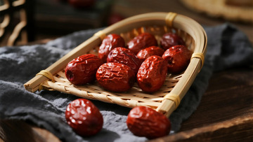 中草药之竹篮红枣