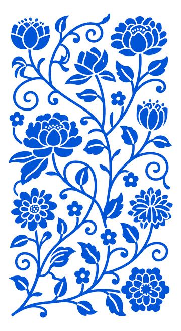 青花瓷风格花卉图案2