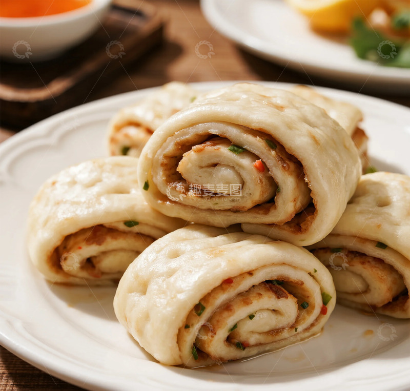 高清大图下载【趣麦麦图】美食摄影卷饼小吃摆盘