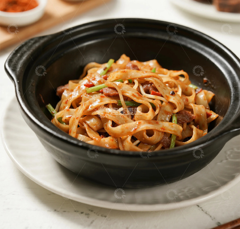 高清大图下载【趣麦麦图】砂锅炒面美食摄影