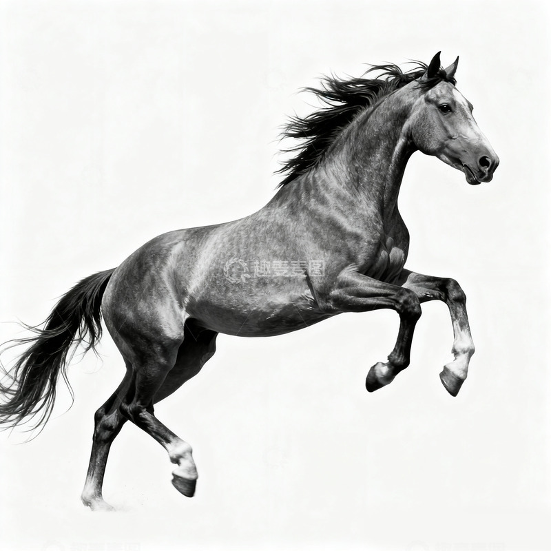 高清大图下载【趣麦麦图】油画骏马抽象摄影元素奔放艺术1