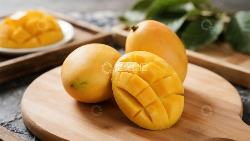 高清大图下载【趣麦麦图】蔬菜水果之芒果切半