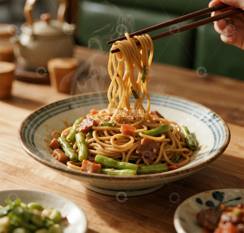 高清大图下载【趣麦麦图】中式路边摊炒面美食摄影