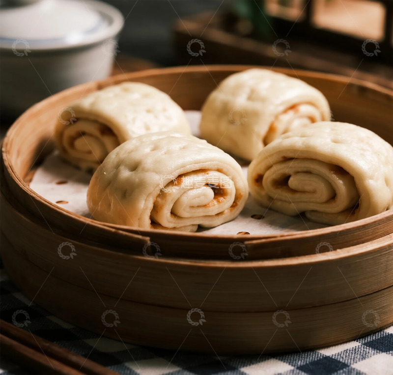 高清大图下载【趣麦麦图】蒸笼美食卷饼小吃