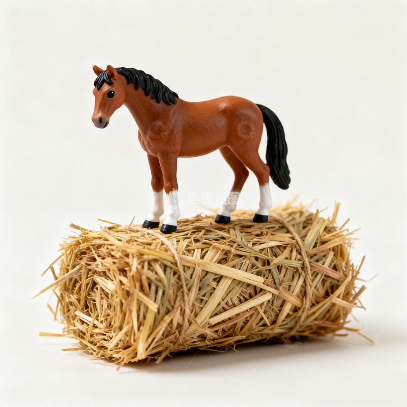 高清大图下载【趣麦麦图】棕色树脂可爱萌趣小马可爱艺术工艺品