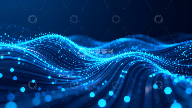 高清大图下载【趣麦麦图】深蓝色的科技感背景3