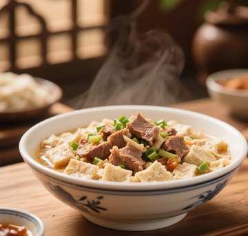 中式热汤面美食摄影