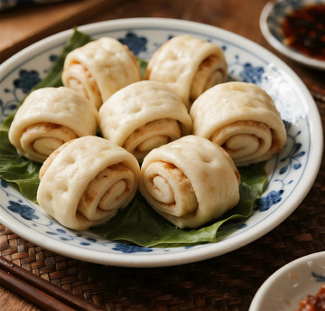 中式点心花卷美食摄影图片