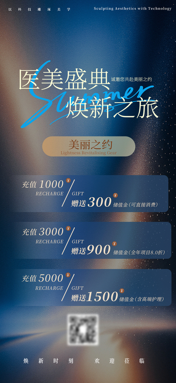 医美盛典充值优惠海报