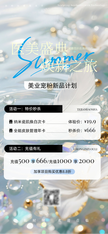 医美盛典美业促销海报