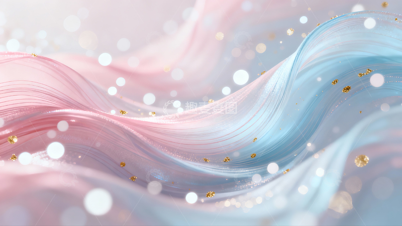 高清大图下载【趣麦麦图】柔和曲线与梦幻色彩的背景