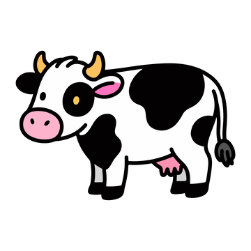 卡通奶牛插画