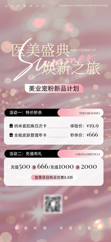 医美盛典焕新之旅促销海报