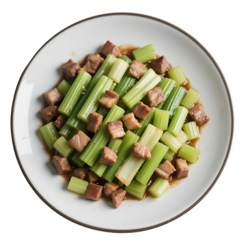 家常芹菜炒肉片