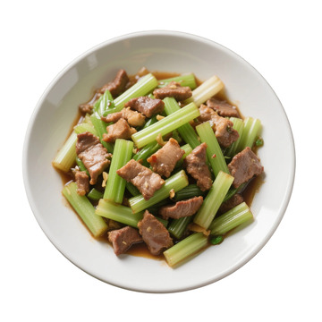 中式炒菜西芹牛肉片