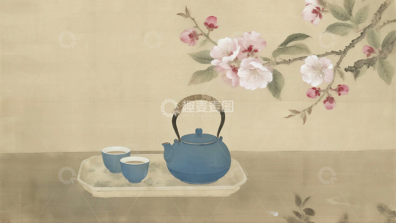 高清大图下载【趣麦麦图】国画工笔画茶艺茶文化3