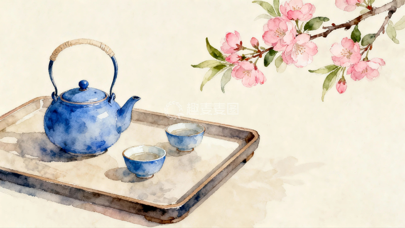 高清大图下载【趣麦麦图】国画工笔画茶艺茶文化7