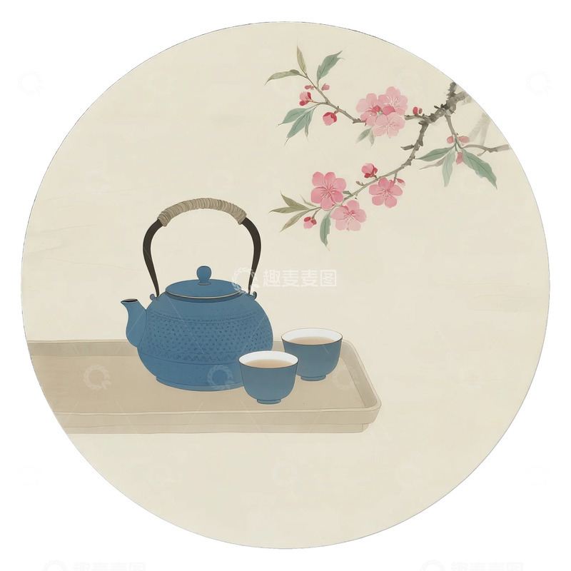 高清大图下载【趣麦麦图】国画茶艺茶文化01