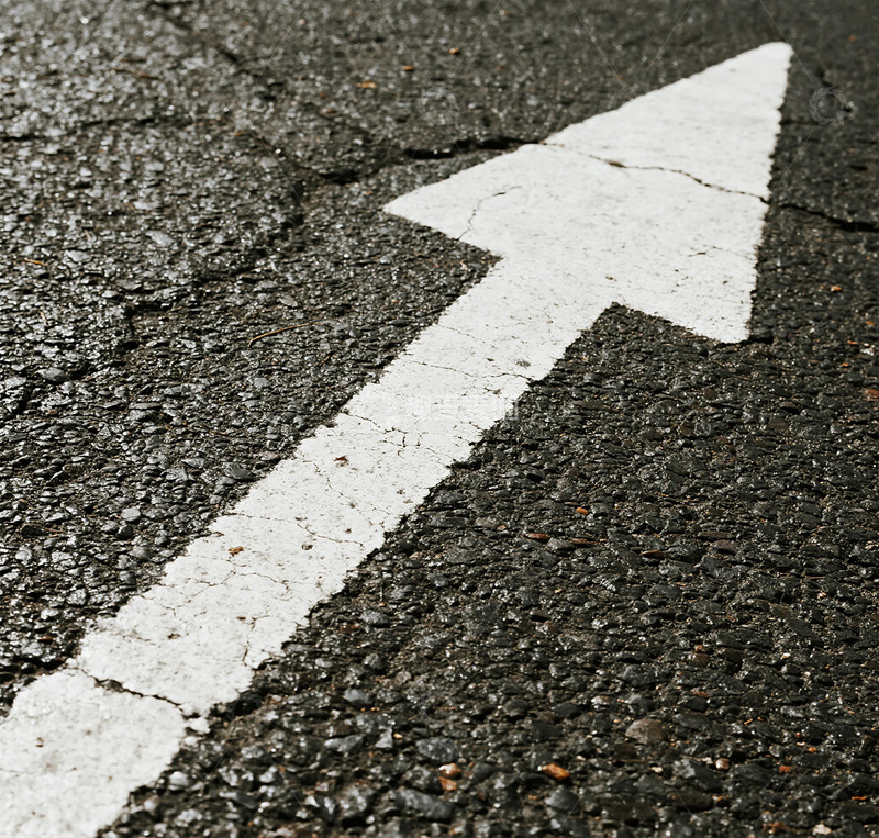 高清大图下载【趣麦麦图】道路标线箭头指示行驶方向